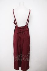 画像2: axes femme / シアーストライプコンビネゾン M ワイン Y-26-07-24-091-AX-OP-SZ-ZY (2)