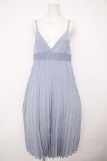 画像1: axes femme / プリーツキャミワンピース M サックス Y-26-07-24-092-AX-TO-SZ-ZY (1)