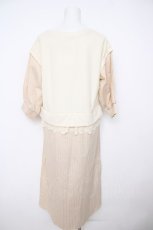 画像2: axes femme / ドッキングシャツワンピース F ベージュ Y-26-07-24-097-AX-OP-SZ-ZY (2)