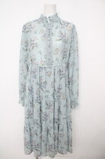 画像1: axes femme / ドビー花柄ワンピース M サックス Y-26-07-24-099-AX-OP-SZ-ZY (1)