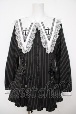 画像1: MA*RS / スピンドル付きクロス刺繍セットアップ  黒 Y-26-07-24-109-GO-OP-SZ-ZY (1)