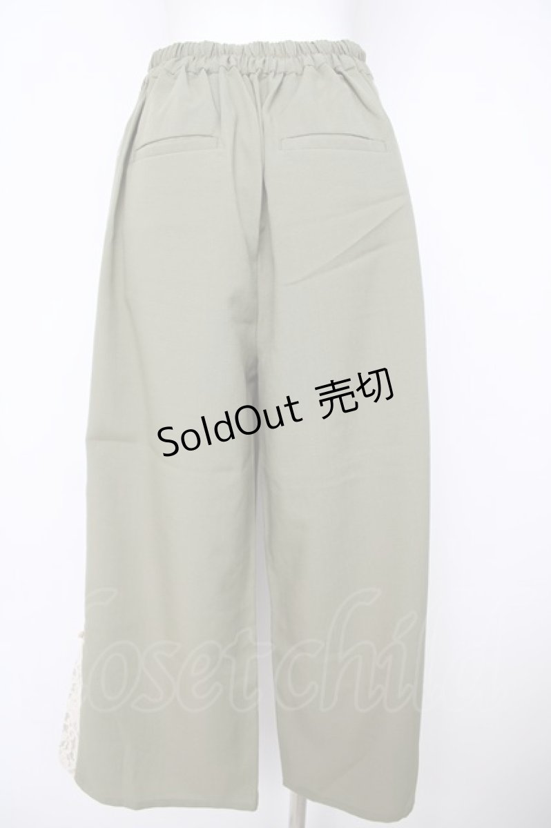 画像2: axes femme / チャイナ釦スリットパンツ M グリーン Y-26-07-24-113-AX-PA-SZ-ZY (2)