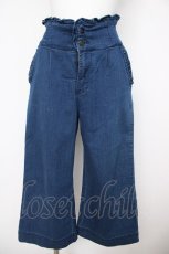 画像1: axes femme / デニムフリルワイドパンツ M ブルー Y-26-07-24-114-AX-PA-SZ-ZY (1)