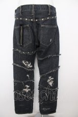 画像2: Deorart / ダメージ加工入りデニムパンツ S 黒 Y-26-07-24-116-PU-PA-SZ-ZY (2)