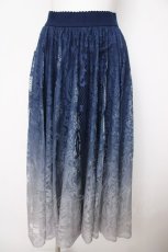 画像1: axes femme /  グラデレースサーキュラースカート  ブルー Y-26-07-24-128-AX-SK-SZ-ZY (1)