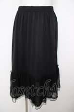 画像1: axes femme / 繊細レースミディ丈ペチスカート M 黒 Y-26-07-24-129-AX-SK-SZ-ZY (1)