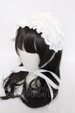 画像1: ATELIER PIERROT / 編み上げヘッドドレス  白 Y-26-07-24-015-EL-AC-SZ-ZY (1)