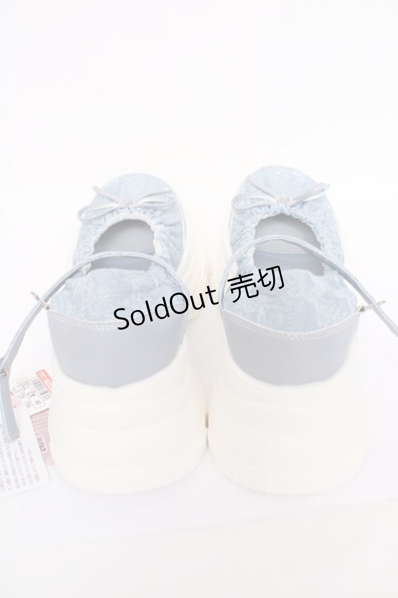 画像3: m petit by misako / AMレースバレエシューズ L サックス Y-26-07-24-021-LO-SH-SZ-ZY (3)