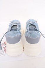 画像3: m petit by misako / AMレースバレエシューズ L サックス Y-26-07-24-021-LO-SH-SZ-ZY (3)