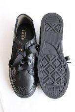 画像5: axes femme / レース切替フラットスニーカー L 黒 Y-26-07-25-042-AX-SH-SZ-ZY (5)