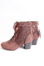 画像2: axes femme / チュールレースアップブーツ L 茶 Y-26-07-25-058-AX-SH-SZ-ZY (2)