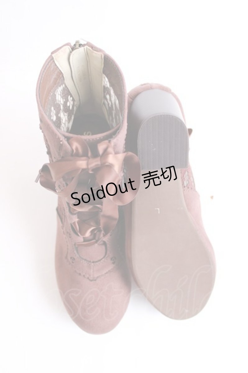 画像5: axes femme / チュールレースアップブーツ L 茶 Y-26-07-25-058-AX-SH-SZ-ZY (5)