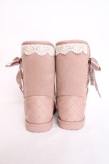 画像3: axes femme / レースアップムートンブーツ L ピンク Y-26-07-25-061-AX-SH-SZ-ZY (3)