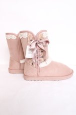 画像4: axes femme / レースアップムートンブーツ L ピンク Y-26-07-25-061-AX-SH-SZ-ZY (4)