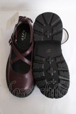 画像5: axes femme / 厚底クロスストラップシューズ L ワイン Y-26-07-25-006-AX-SH-SZ-ZY (5)