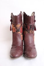 画像2: axes femme / 蝶ウエスタンミドルブーツ L ワイン Y-26-07-25-064-AX-SH-SZ-ZY (2)