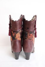 画像3: axes femme / 蝶ウエスタンミドルブーツ L ワイン Y-26-07-25-064-AX-SH-SZ-ZY (3)