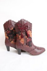 画像4: axes femme / 蝶ウエスタンミドルブーツ L ワイン Y-26-07-25-064-AX-SH-SZ-ZY (4)