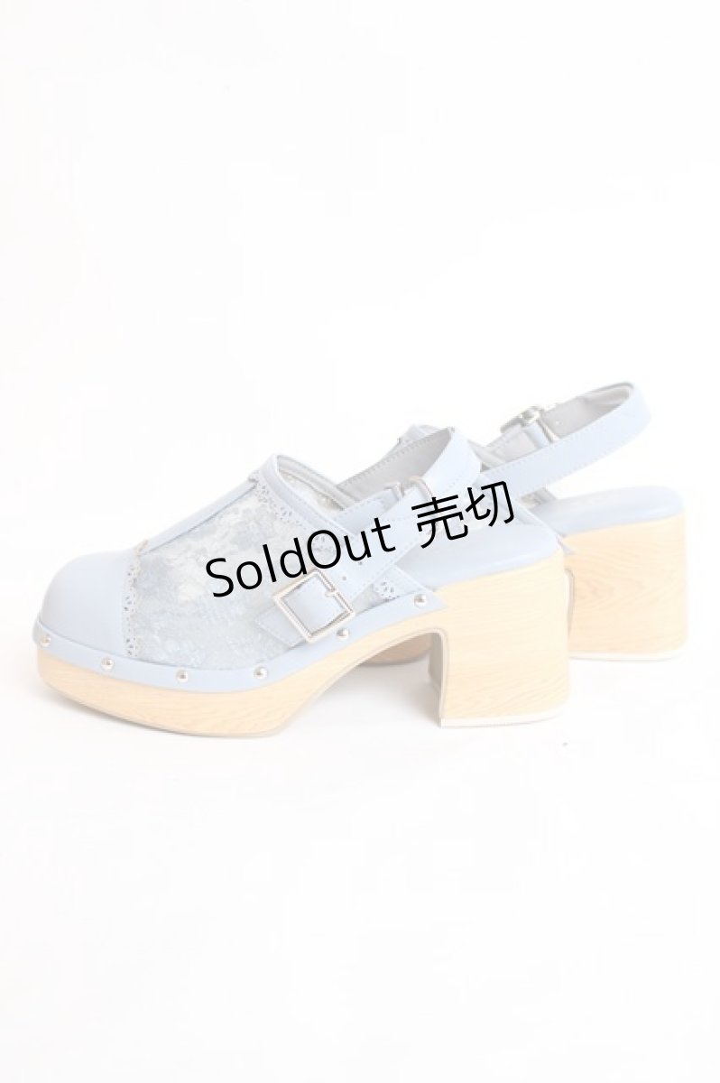 画像2: axes femme / スタッズデザインレースサボ L サックス Y-26-07-25-065-AX-SH-SZ-ZY (2)