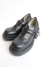 画像1: axes femme / ２連ストラップ厚底シューズ L 黒 Y-26-07-25-071-AX-SH-SZ-ZY (1)