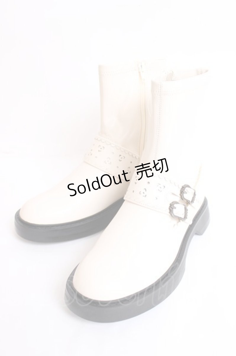 画像1: axes femme / ストレッチエンジニアブーツ L ベージュ Y-26-07-25-073-AX-SH-SZ-ZY (1)