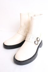 画像1: axes femme / ストレッチエンジニアブーツ L ベージュ Y-26-07-25-073-AX-SH-SZ-ZY (1)
