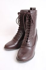画像1: axes femme / レースアップブーツ L 茶 Y-26-07-25-074-AX-SH-SZ-ZY (1)