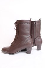 画像2: axes femme / レースアップブーツ L 茶 Y-26-07-25-074-AX-SH-SZ-ZY (2)
