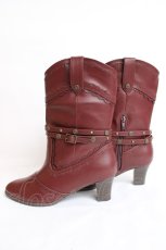 画像2: axes femme / ベルト付ミドルウエスタン L ワイン Y-26-07-25-077-AX-SH-SZ-ZY (2)