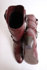 画像5: axes femme / ベルト付ミドルウエスタン L ワイン Y-26-07-25-077-AX-SH-SZ-ZY (5)