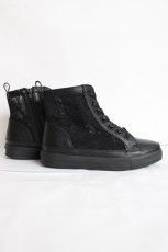 画像4: axes femme / レースハイカットスニーカー L 黒 Y-26-07-25-001-AX-SH-SZ-ZY (4)