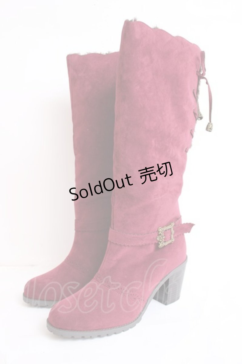 画像1: axes femme / ファー折り返し3Wayブーツ L ワイン Y-26-07-25-080-AX-SH-SZ-ZY (1)