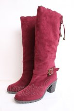 画像1: axes femme / ファー折り返し3Wayブーツ L ワイン Y-26-07-25-080-AX-SH-SZ-ZY (1)