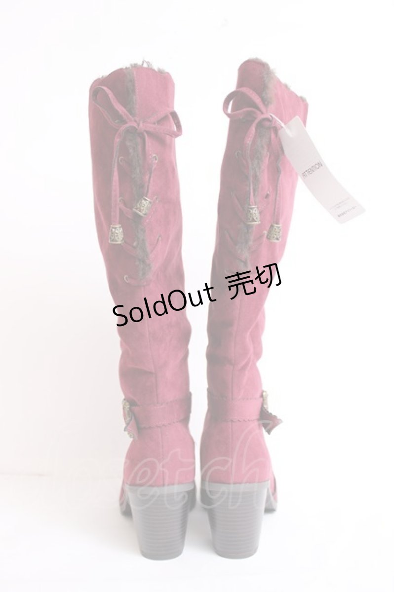 画像3: axes femme / ファー折り返し3Wayブーツ L ワイン Y-26-07-25-080-AX-SH-SZ-ZY (3)