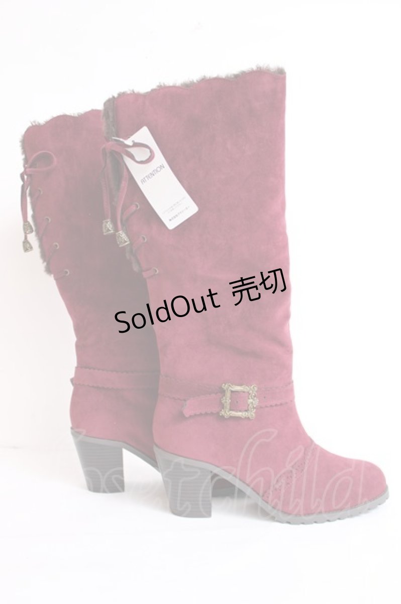 画像4: axes femme / ファー折り返し3Wayブーツ L ワイン Y-26-07-25-080-AX-SH-SZ-ZY (4)