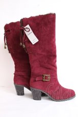 画像4: axes femme / ファー折り返し3Wayブーツ L ワイン Y-26-07-25-080-AX-SH-SZ-ZY (4)