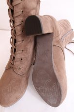 画像5: axes femme POETIQUE / 刺繍レースアップブーツ L ベージュ Y-26-07-25-085-AX-SH-SZ-ZY (5)