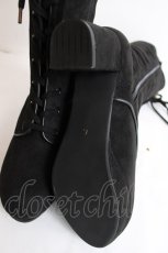 画像5: axes femme POETIQUE / 刺繍レースアップブーツ L 黒 Y-26-07-25-086-AX-SH-SZ-ZY (5)
