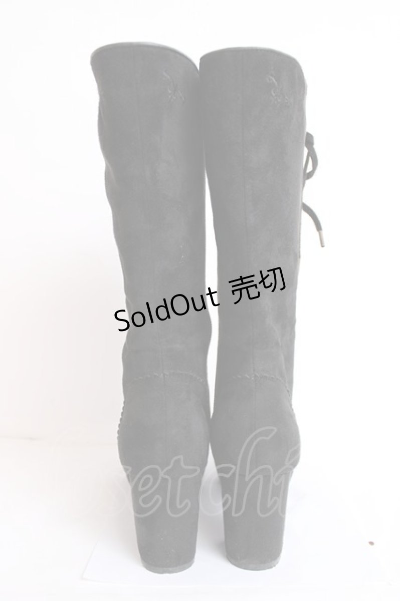 画像3: axes femme POETIQUE / 刺繍レースアップブーツ L 黒 Y-26-07-25-087-AX-SH-SZ-ZY (3)