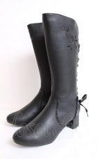 画像1: axes femme / バックレースアップブーツ M 黒 Y-26-07-25-088-AX-SH-SZ-ZY (1)