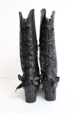 画像3: axes femme / バックレースアップブーツ M 黒 Y-26-07-25-088-AX-SH-SZ-ZY (3)