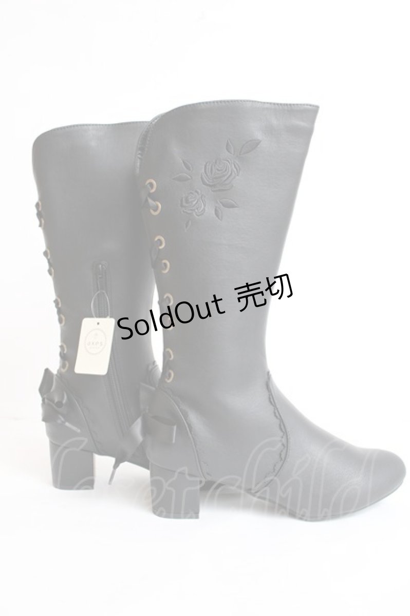 画像4: axes femme / バックレースアップブーツ M 黒 Y-26-07-25-088-AX-SH-SZ-ZY (4)