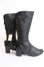画像4: axes femme / バックレースアップブーツ M 黒 Y-26-07-25-088-AX-SH-SZ-ZY (4)