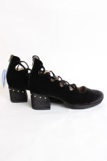 画像4: axes femme kawaii / レースアップバレエパンプス L 黒 Y-26-07-25-013-AX-SK-SZ-ZY (4)