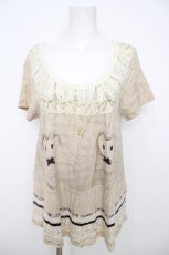 画像1: franche lippee black / 転写プリントカットソー M ベージュ Y-26-07-26-037-LO-TO-SZ-ZY (1)