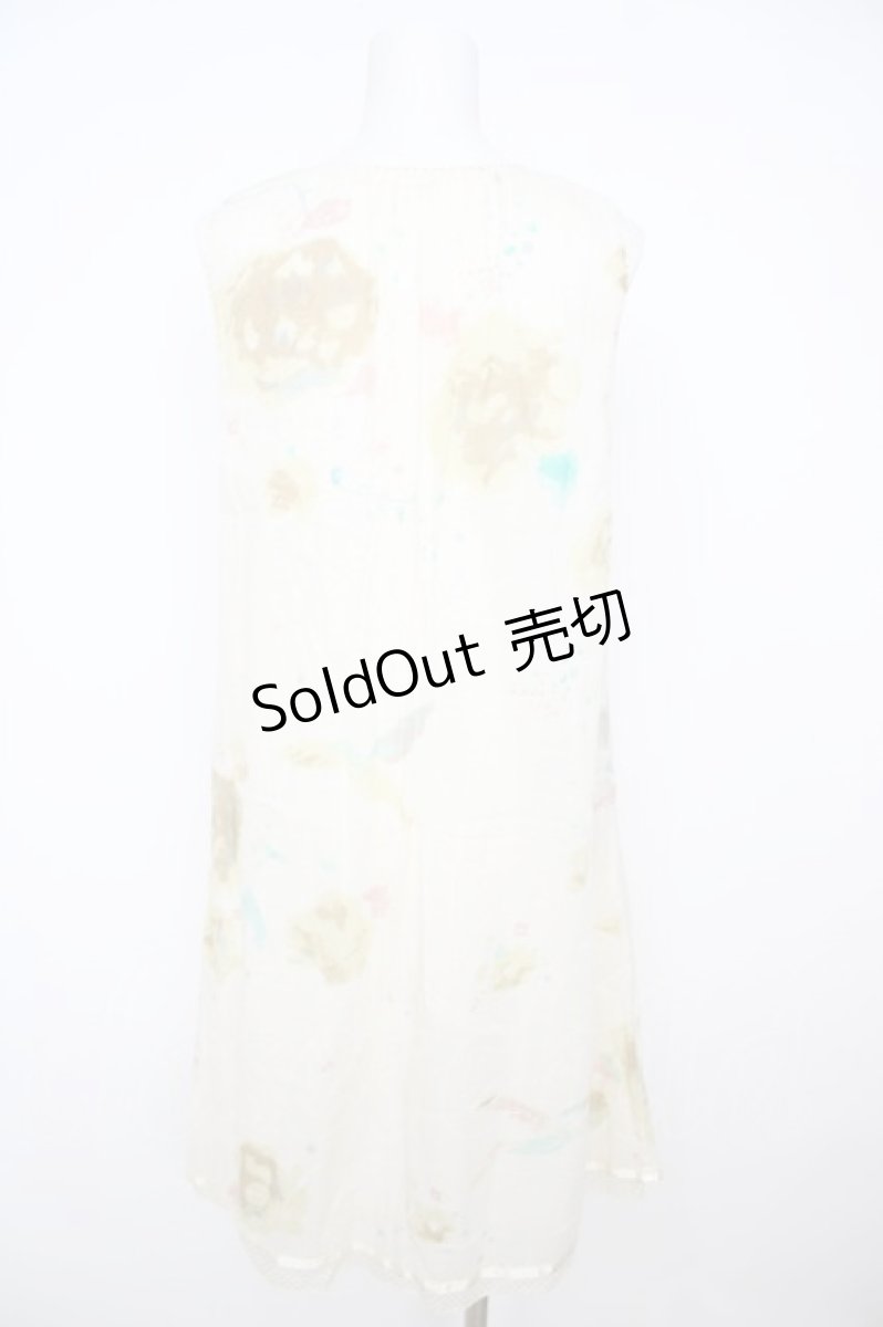 画像2: Franche Lippee / ぼんやりノースリワンピース M ミルク Y-26-07-26-042-LO-OP-SZ-ZY (2)