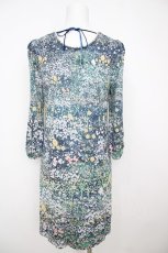 画像2: Franche Lippee / フラワー柄ワンピース M 紺 Y-26-07-26-056-LO-OP-SZ-ZY (2)