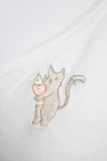 画像3: Franche Lippee / ふでねこ刺繍カットソー M 白 Y-26-07-26-006-LO-TO-SZ-ZY (3)