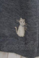 画像3: Franche Lippee / ねこ刺繍ニットワンピース M グレー Y-26-07-26-057-LO-OP-SZ-ZY (3)
