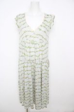 画像1: Franche Lippee / インコボーダーワンピース M グレー Y-26-07-26-060-LO-OP-SZ-ZY (1)